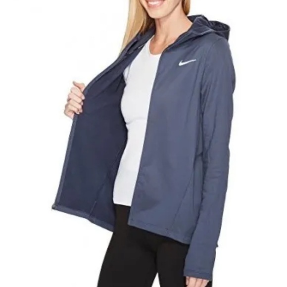 Nike Women’s Therma Core Warm Full Zip Hoodie Blue Size Medium - Picture 2 of 11